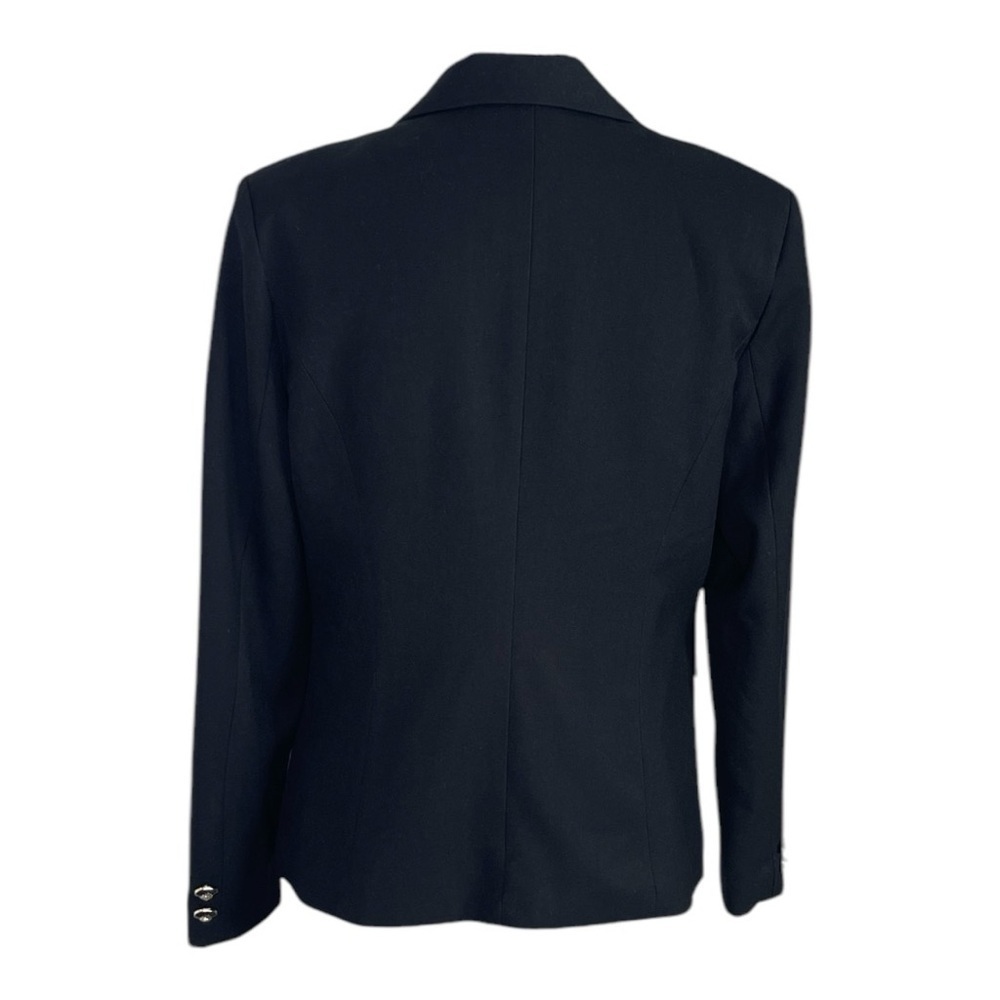 Black Fitted One Button Black Blazer Large - Picture 7 of 10